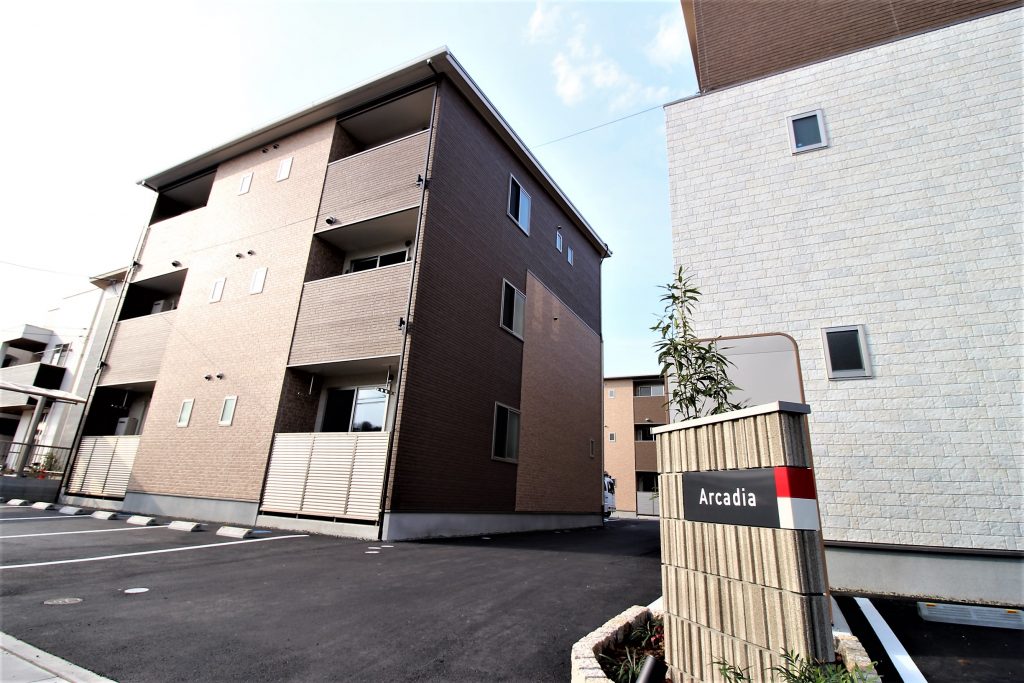 福山市大門町アパート Arcadia 完成 アルファプラス株式会社 岡山で賃貸住宅 戸建住宅を建てるなら アルファプラス